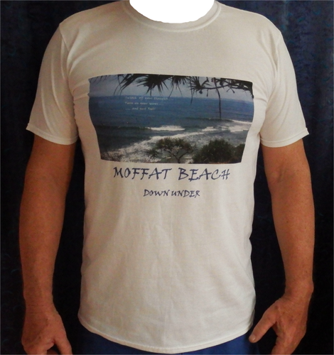 T-Shirt Beach Art Surfing Moffat Beach Australia
