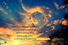 Load image into Gallery viewer, Home Decor Wall Art Beach Sunset Inspired Words Bird