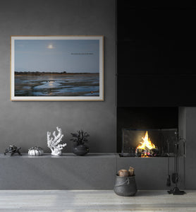Home Decor Canvas Beach Art Full Moon Swans Dining by the Light of the Moon