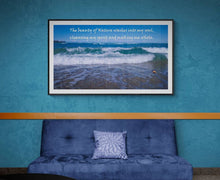 Load image into Gallery viewer, Home Decor Wall Art Beach Inspired Words Blue